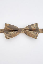 Junior Bronze Paisley Bow Tie
